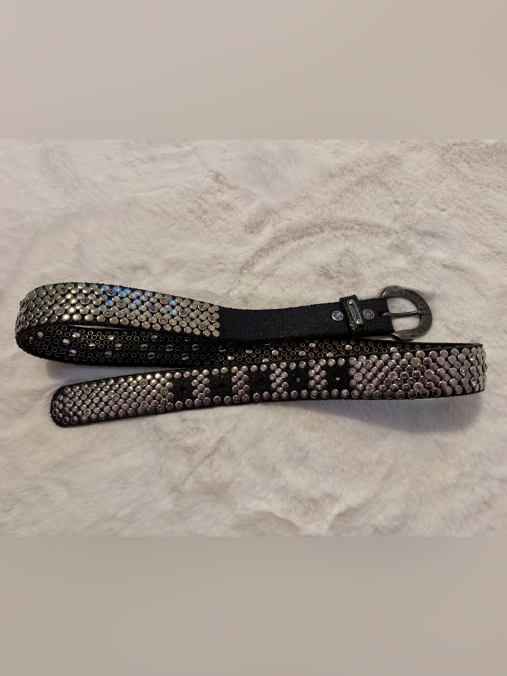 True Religion Black Belt with Silver Stud Detailing